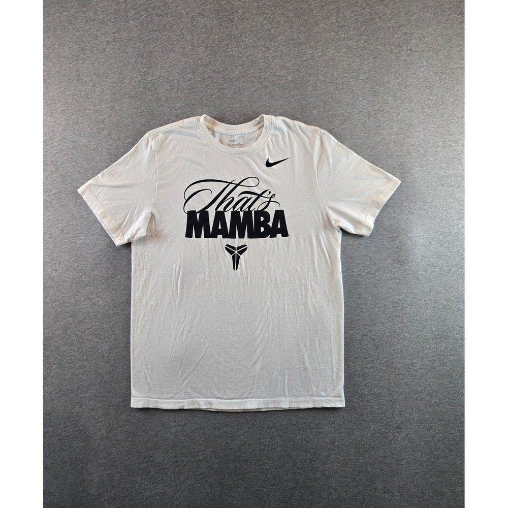 Nike Kobe Bryant That's Mamba T-Shirt Mens Large White BV1997-10A Short Sleeve